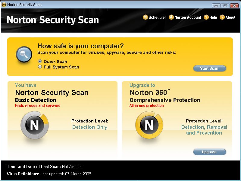 norton security scan pup removal